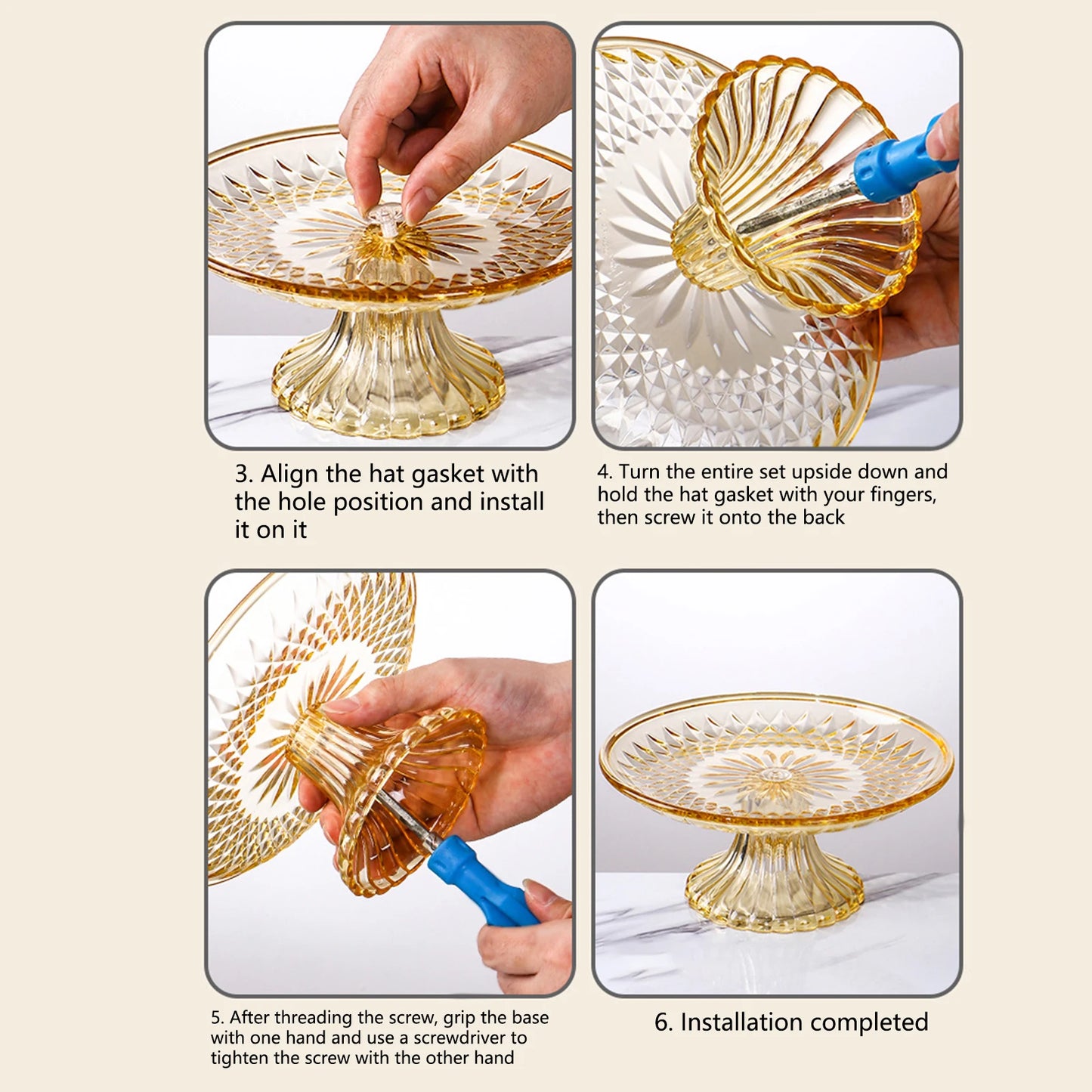 Hign-concerned Acrylic Fruit Dessert Cupcake Tray Stand