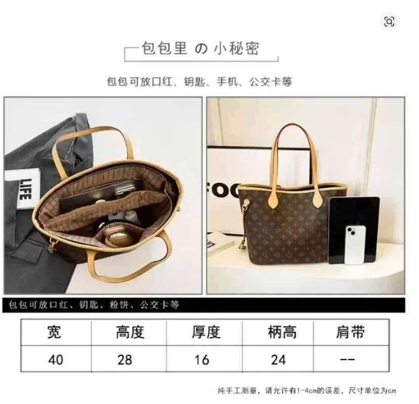 Guangdong Leather Tote Bag Women Crossbody Handbag Luxury