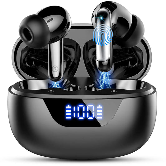 Jxrev Wireless Bluetooth Earbuds 5.3 ENC Mic 48 Hour Battery