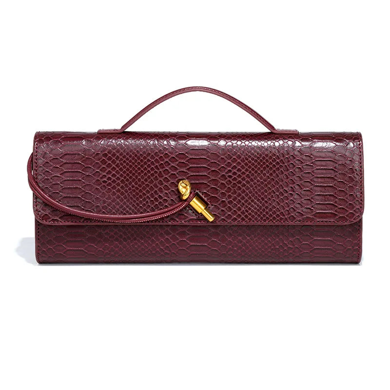 Crocodile Pattern Top Handle Evening Bag For Women Fashion
