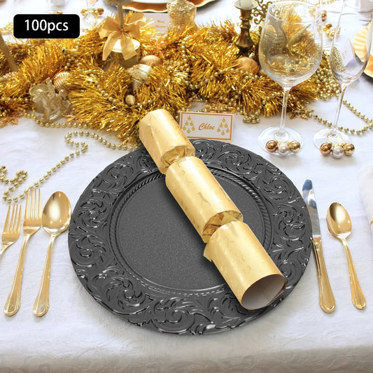 Bymaocar Charger Plates Set Elegant Round Serving Plates