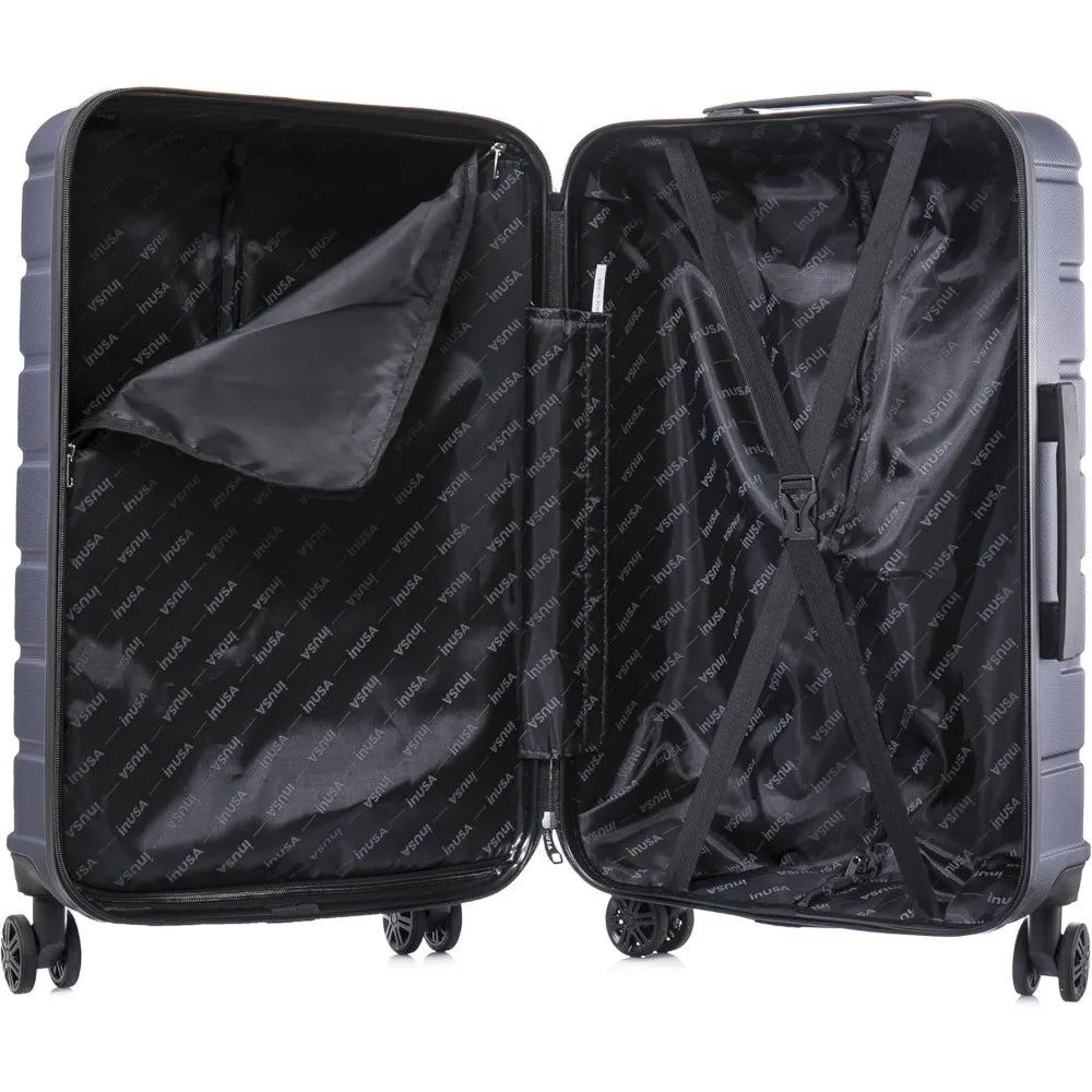 InUSA Trend Luggage With Spinner Wheels Durable Hardside