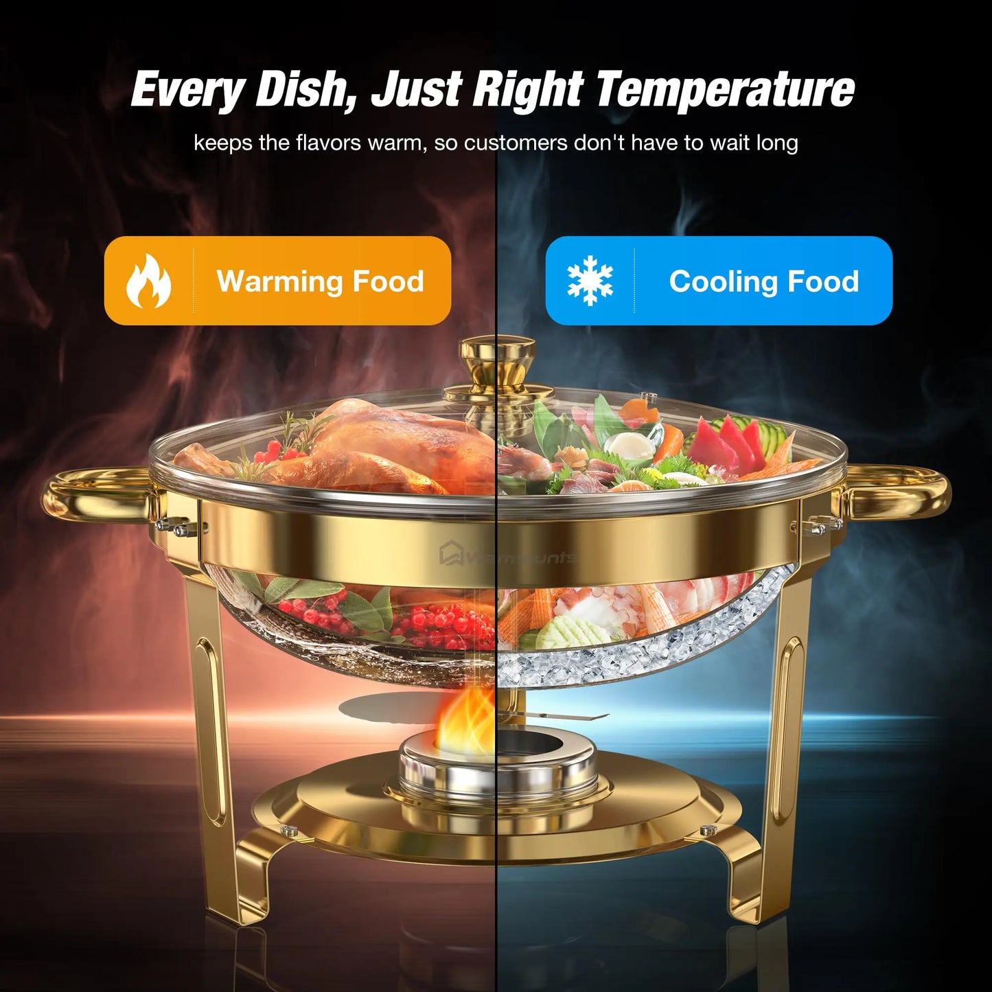 Hign-concerned Stainless Steel Chafing Dish Set for Buffets