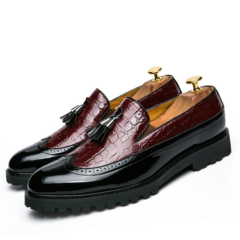 Louis Kadhr Men Loafers Breathable Anti Slip Formal Shoes