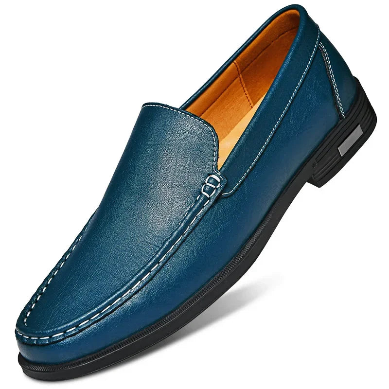 Genuine Leather Mens Dress Shoes Slip On Loafers For Business