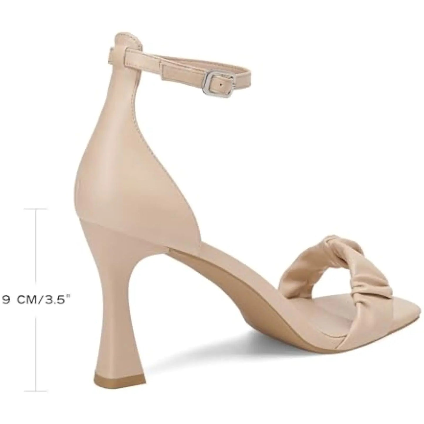 Stiletto Sandals Open Square Toe Ankle Strap Wedding