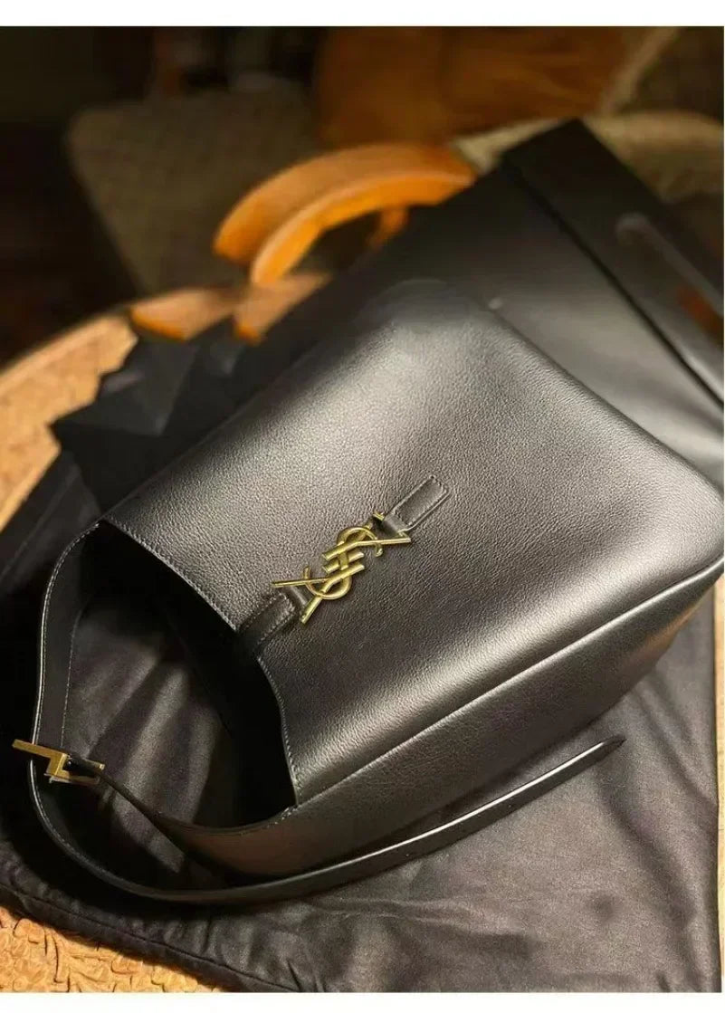 Guangdong Designer Shiny Leather Bucket Bag Women 2 In 1