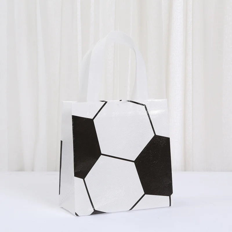 12/24pcs Non-woven Gift Bags Soccer Baseball Basketball Football Print Bags Kids Birthday Party Favor Treat Bags For Sports Fans