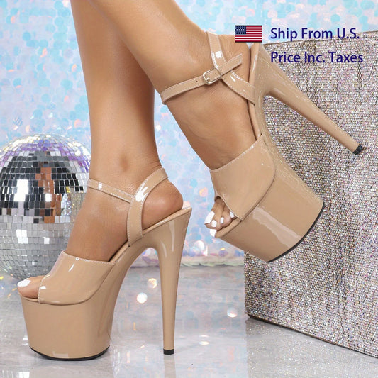 Send US Taxs Waterproof Platform Sandals Women Stiletto