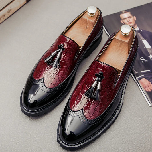 Louis Kadhr Men Loafers Breathable Anti Slip Formal Shoes