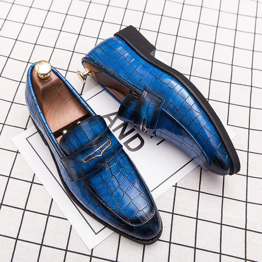Mogaciillo Italian Leather Mens Slip On Driving Shoes