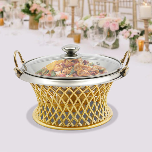 Hign-concerned Round Chafing Dish With Lid Catering Buffet