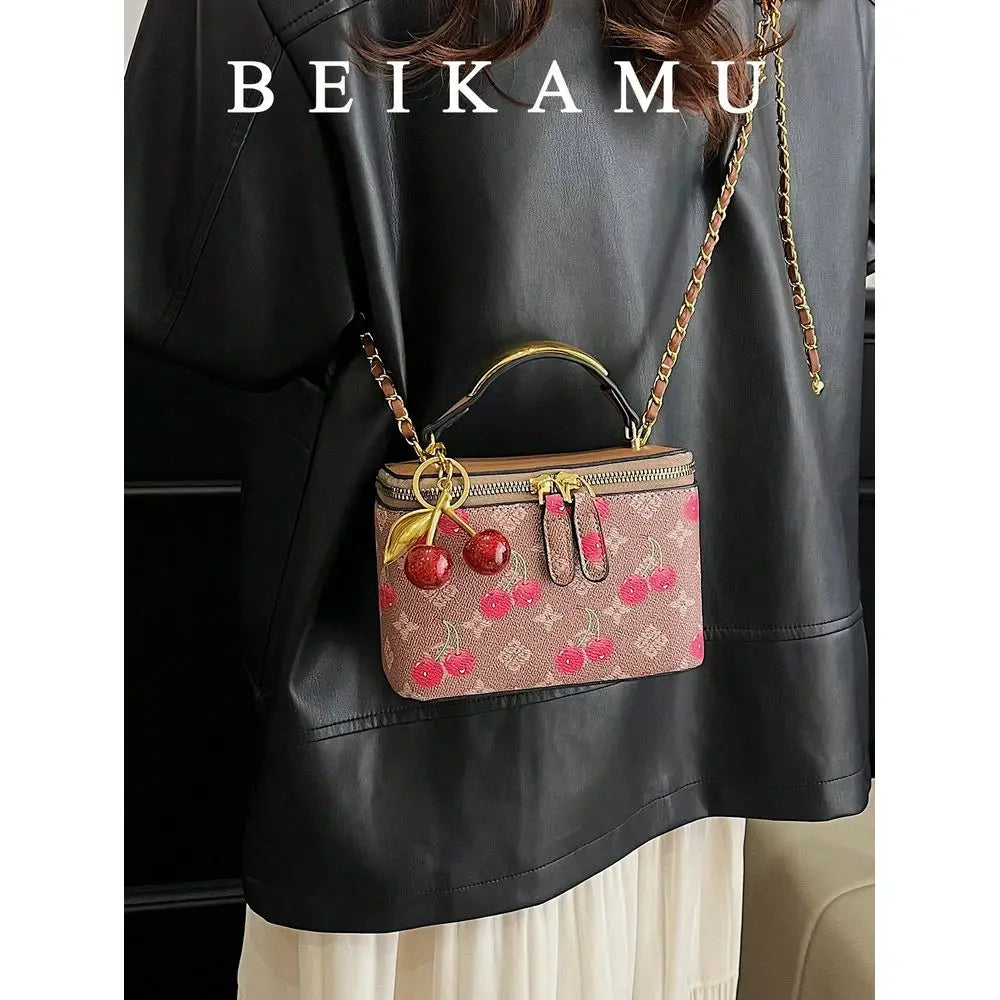 Small Design Box Type Handbag Lipstick Coin Purse Crossbody