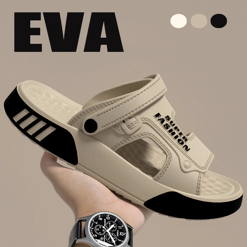 Men EVA Slippers Soft Sole Platform Slides Indoor Outdoor Sandals
