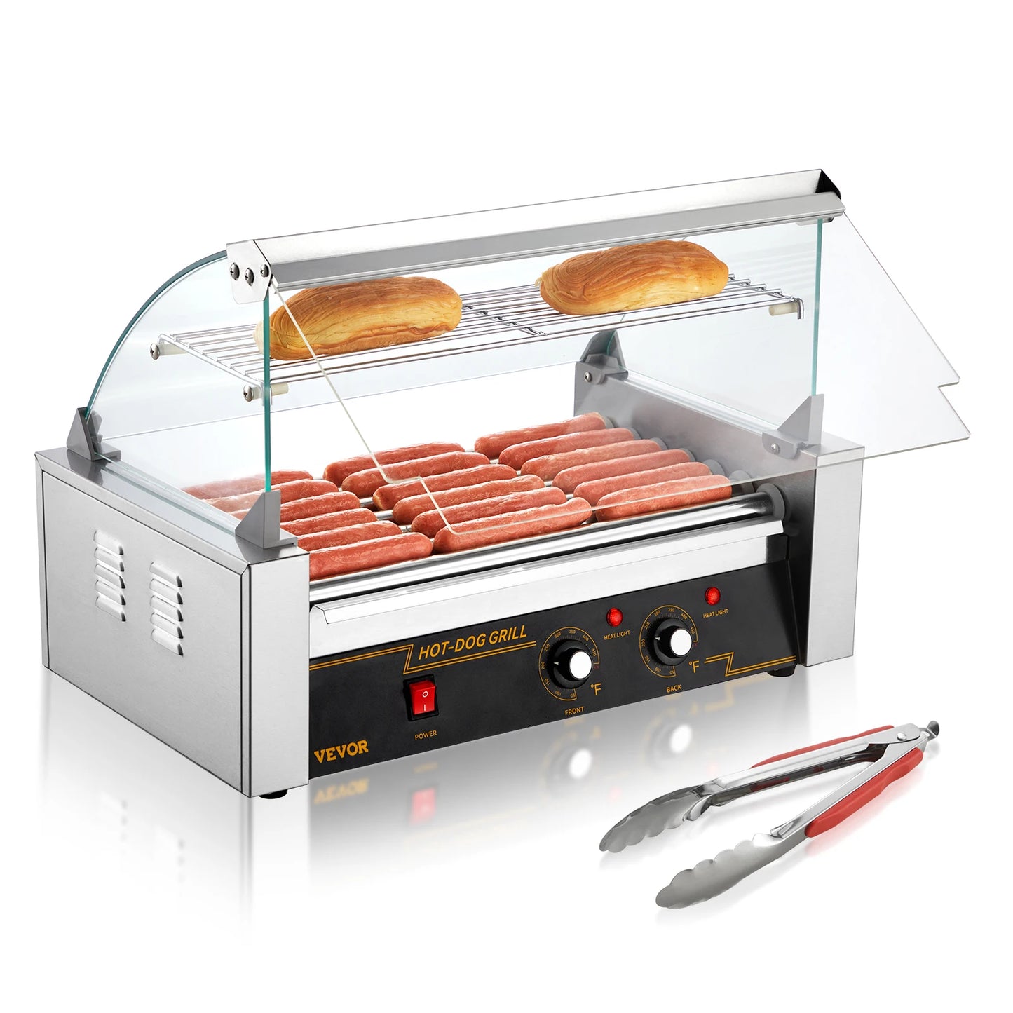 SucceBuy Commercial Hot Dog Roller Sausage Maker Barbecue Grill 110V