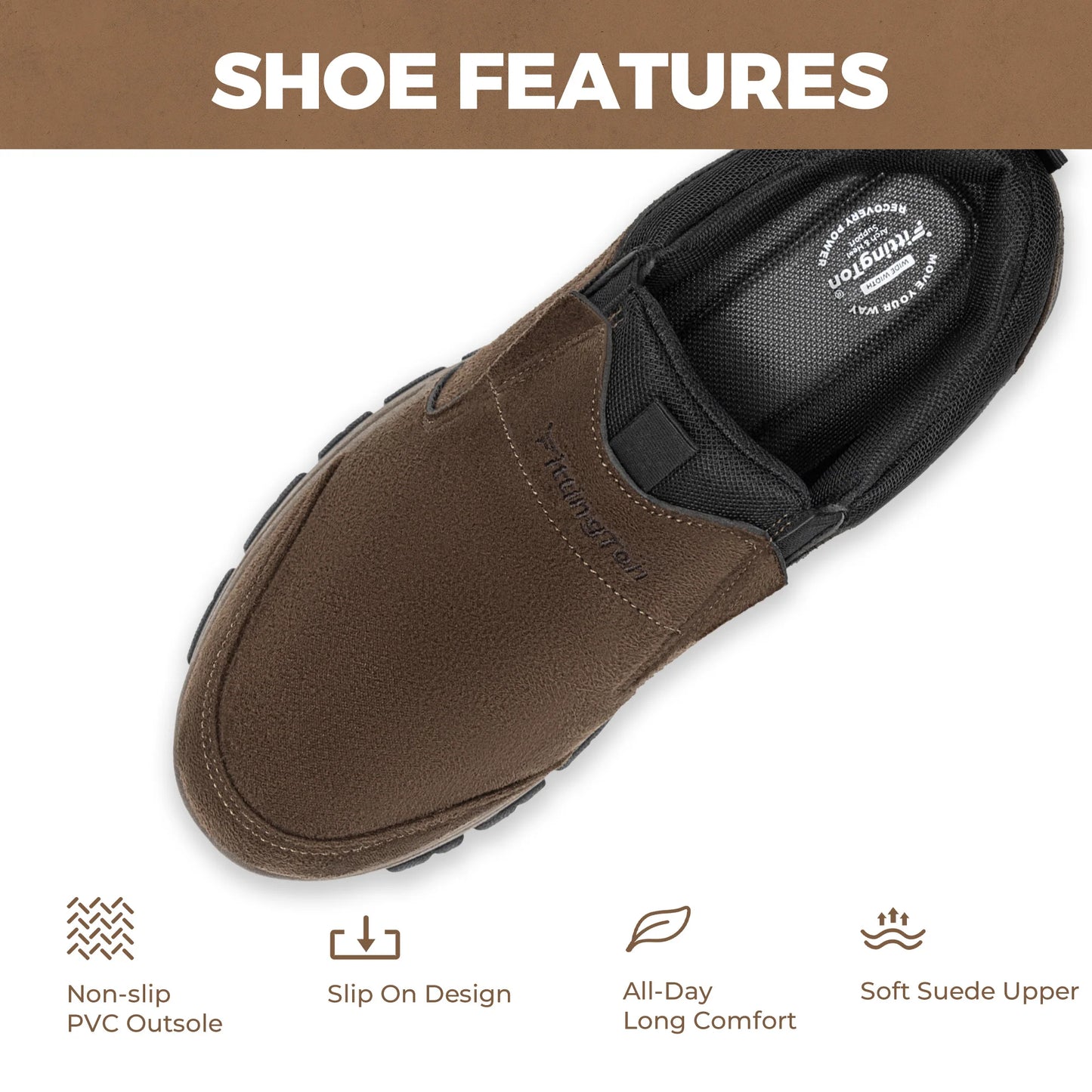 Mens Slip On Loafers For Business Casual With Arch Support All Day Comfort