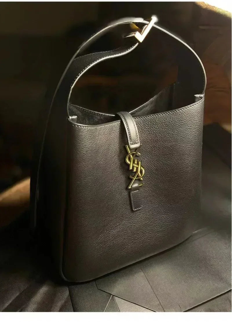 Guangdong Designer Shiny Leather Bucket Bag Women 2 In 1