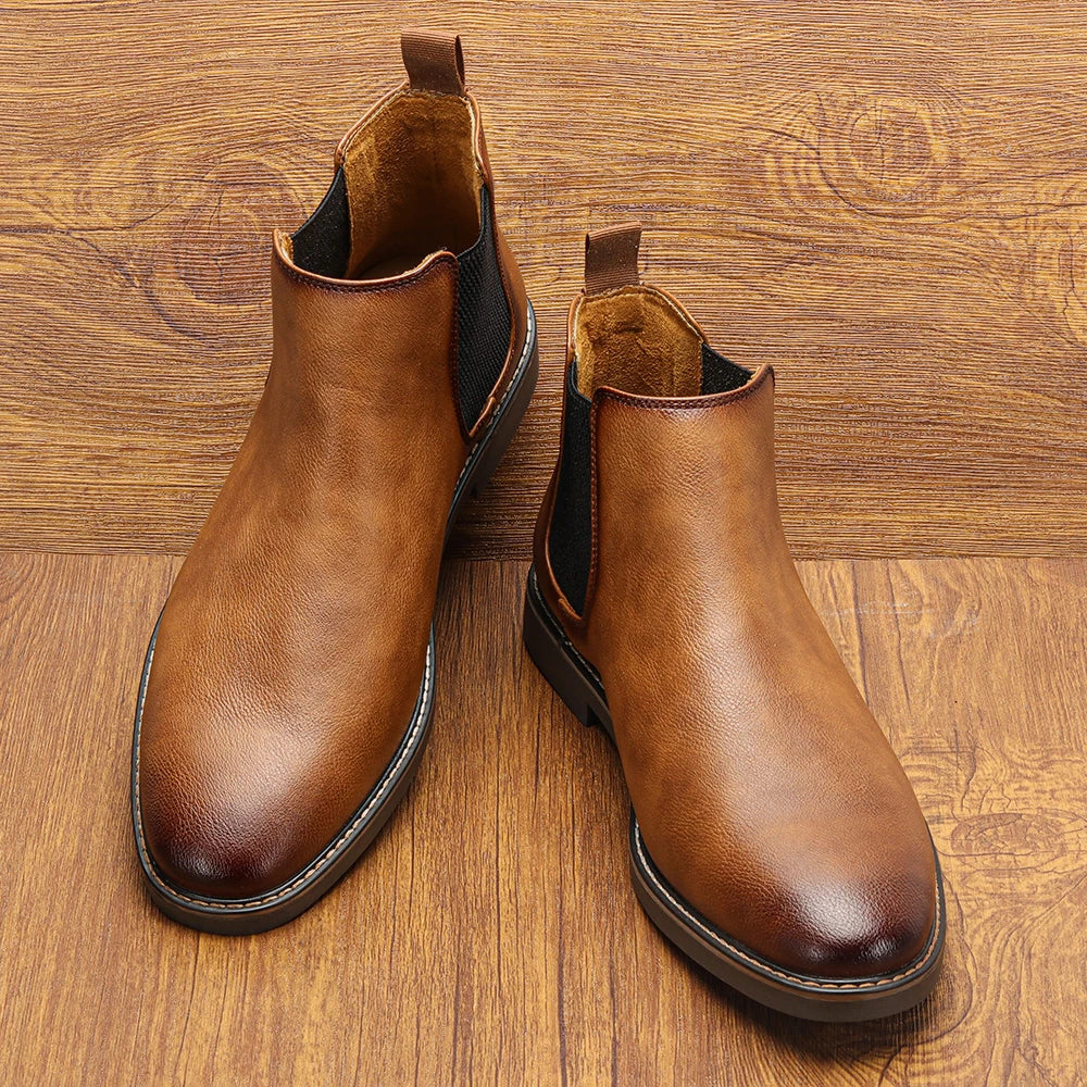 Hecrafted Ankle Chelsea Boots For Men Casual Comfort
