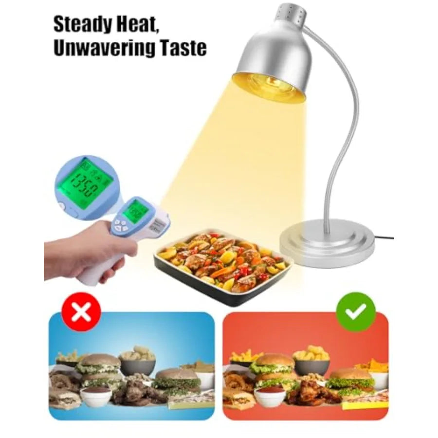 Heat Lamp For Food With Flexible Arm 250W Bulbs Catering
