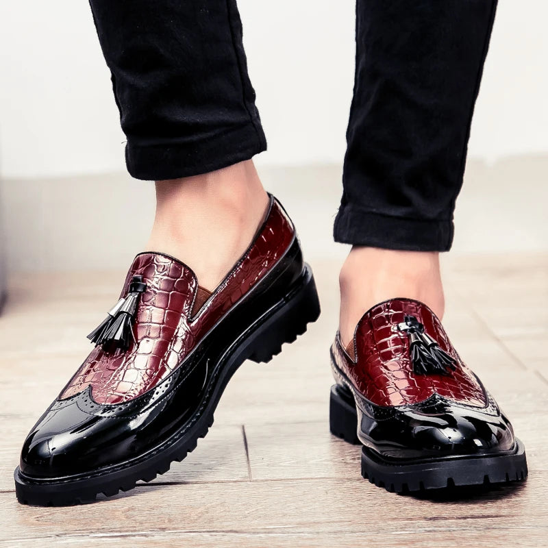 Louis Kadhr Men Loafers Breathable Anti Slip Formal Shoes