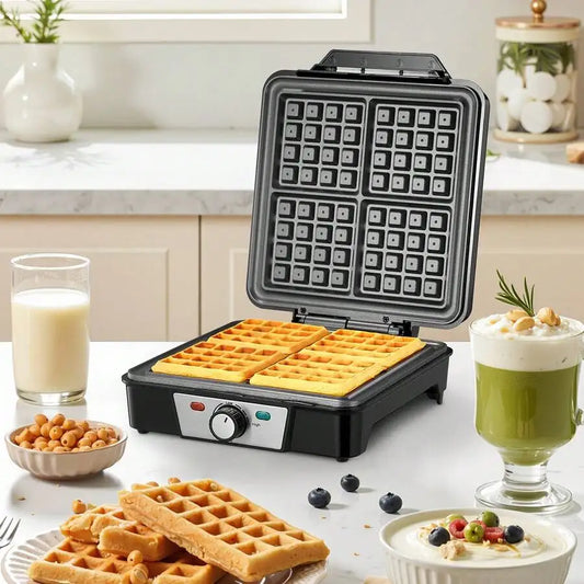 XMSJ 4 Slice Belgian Waffle Maker With Nonstick Plates 1200W