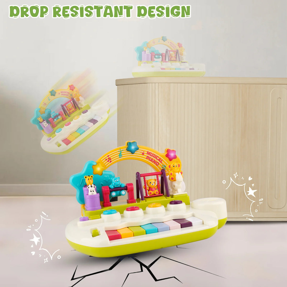 Nicknack Toddler Musical Instrument Toy Set Featuring Piano Saxophone