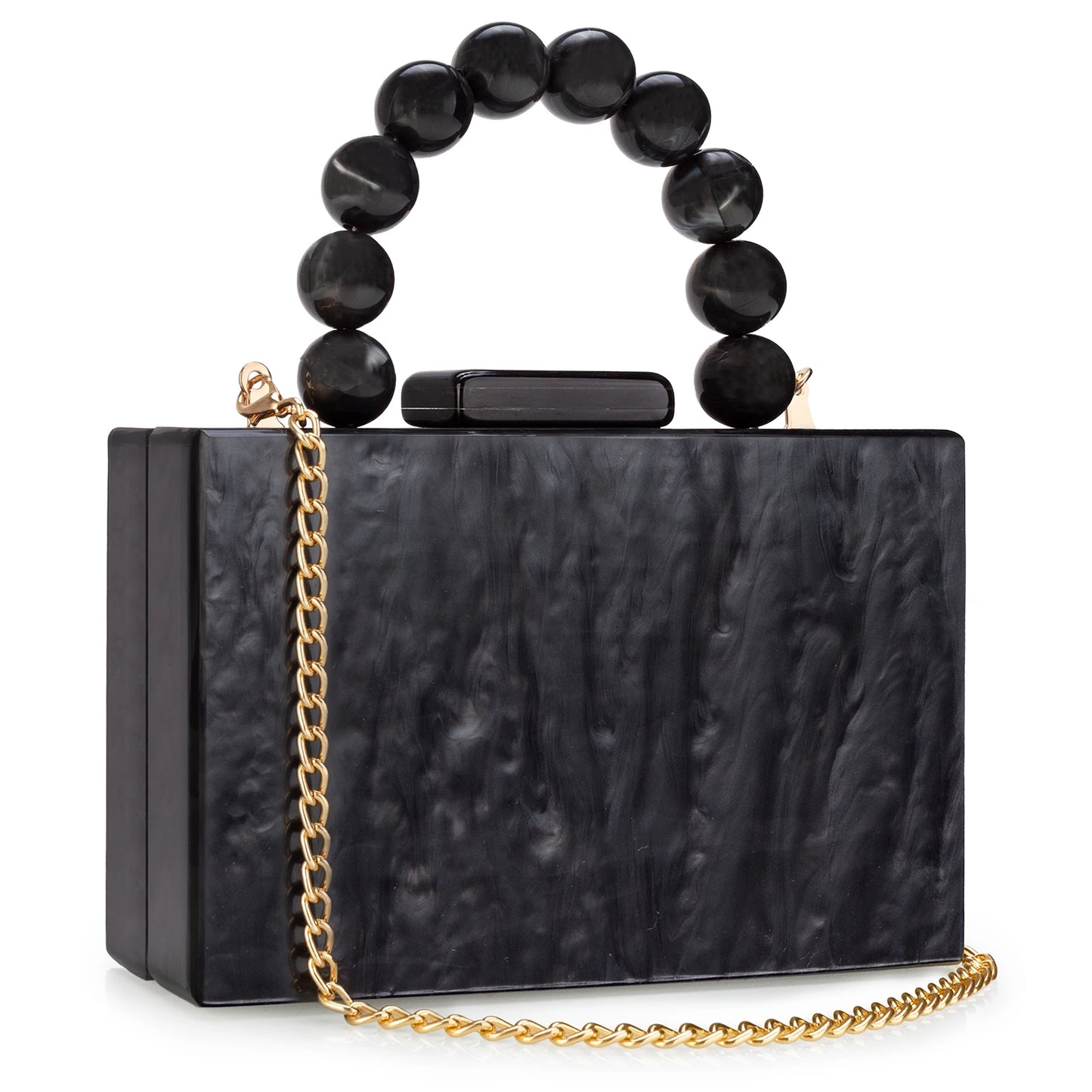 Beading Handbag Marble Acrylic Luxury Box Clutch Evening Bags Wedding Party Chain Shoulder Bag Dinner Dress Purse Festival Gift