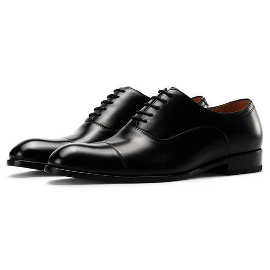 Men's Handmade Oxford Dress Shoes Full-Grain Leather Daily Business Footwear Comfortable Classic Style