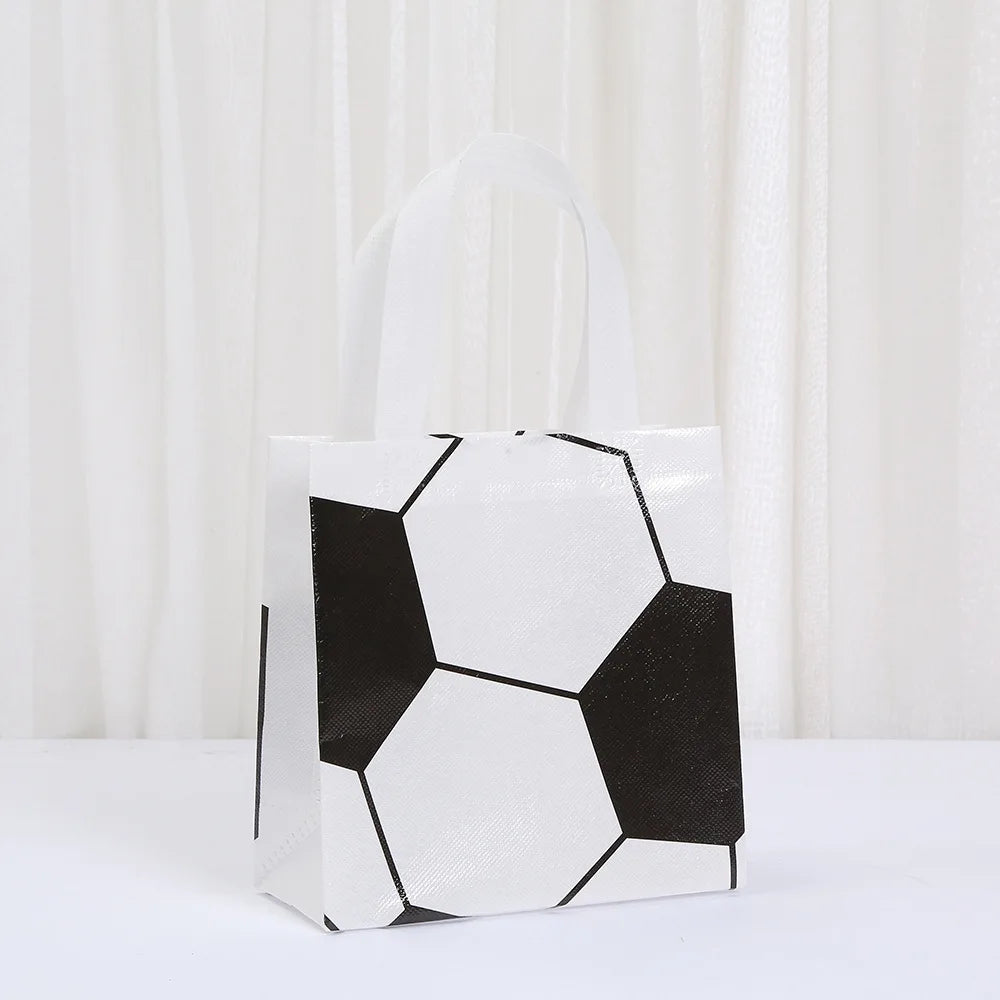 12/24pcs Non-woven Gift Bags Soccer Baseball Basketball Football Print Bags Kids Birthday Party Favor Treat Bags For Sports Fans