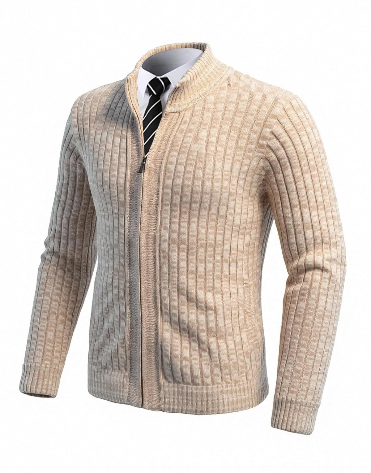 Pioneer Camp Men's Cardigan Sweaters Full Zip Up Slim Fit Stand Collar
