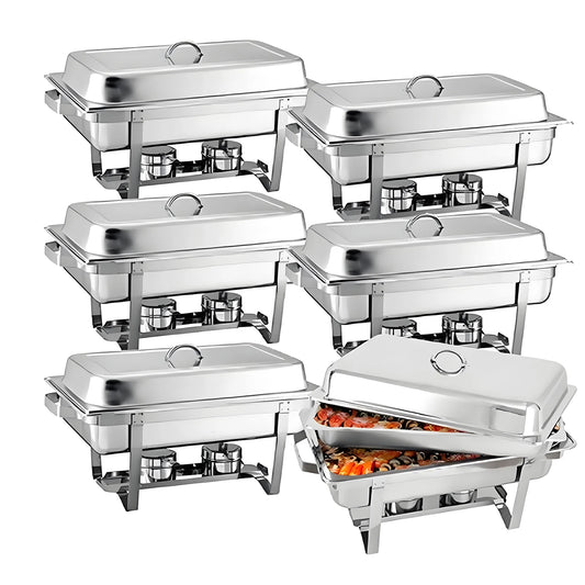 Stainless Steel Chafing Dish Buffet Set With Lids And Holders