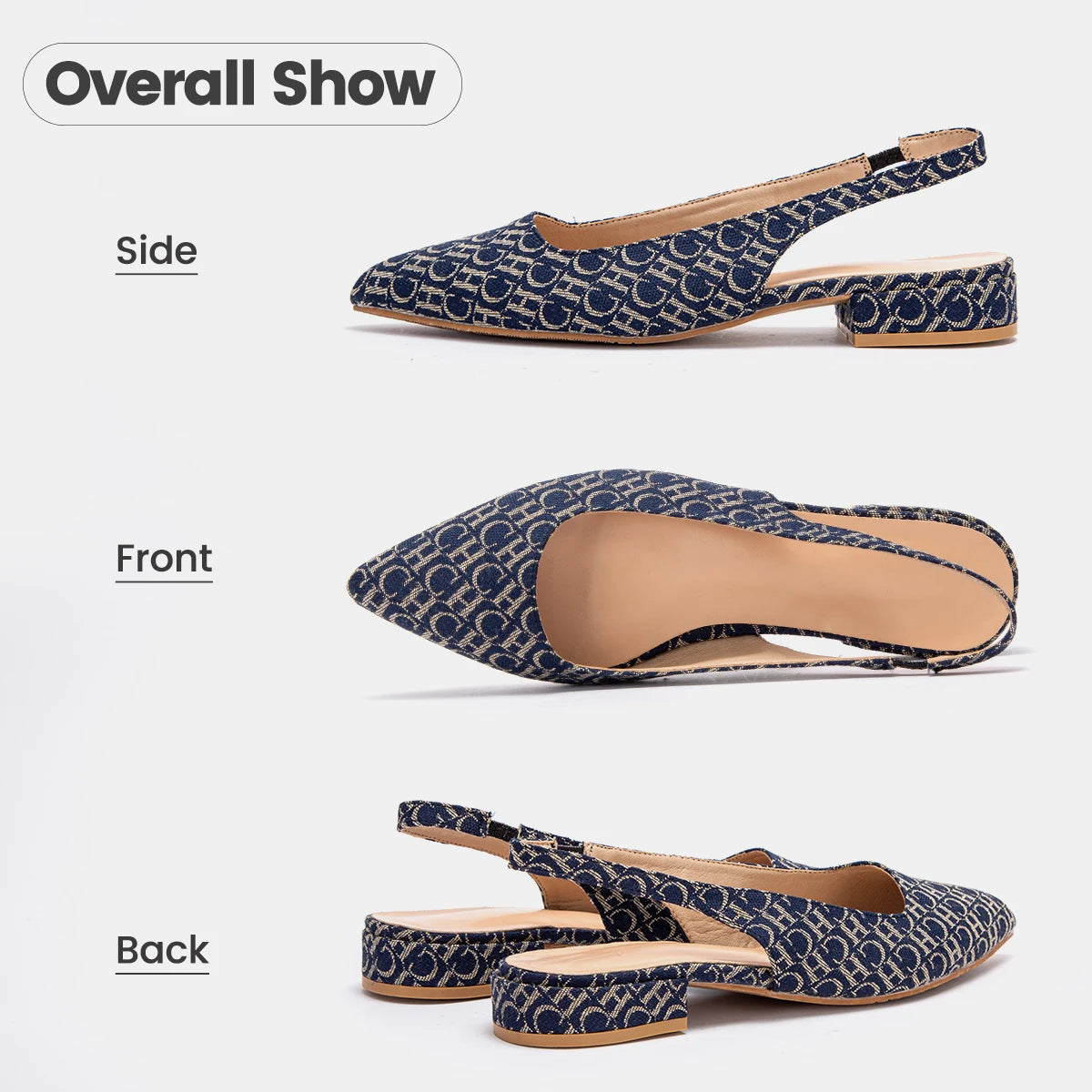 CHCH Womens Flat Bottom Low Heel Sandals Ankle Strap