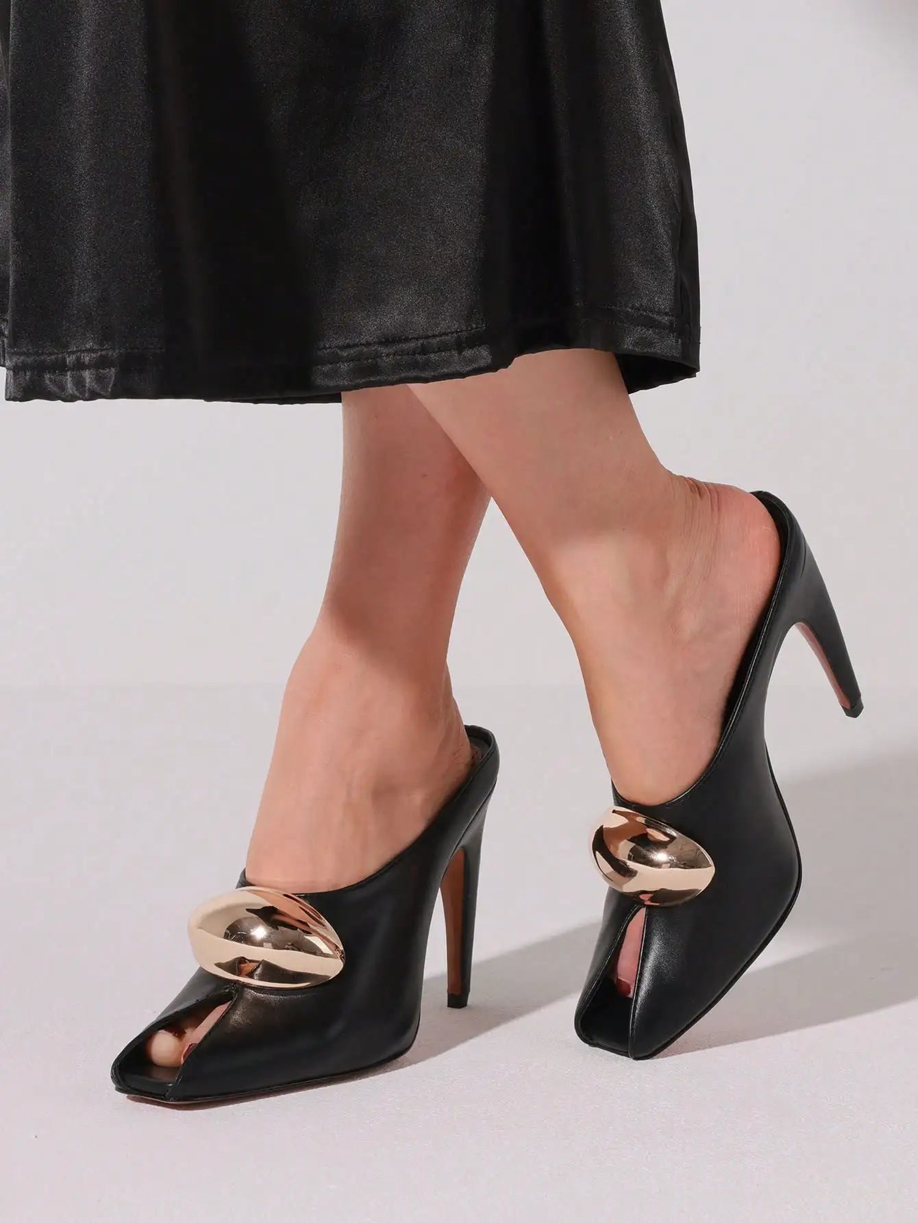 Metal Stiletto High Heels Slingback Pumps For Women