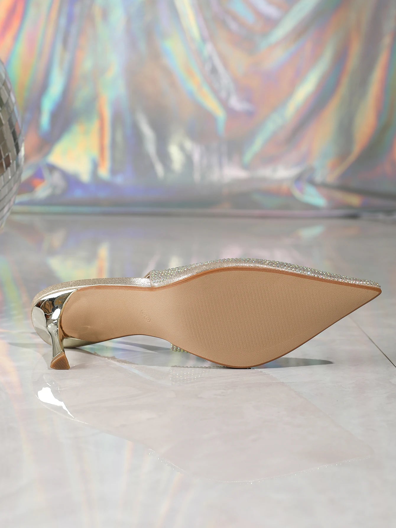 Bow Slingback Heels With Pointed Toe Elastic Strap Pumps