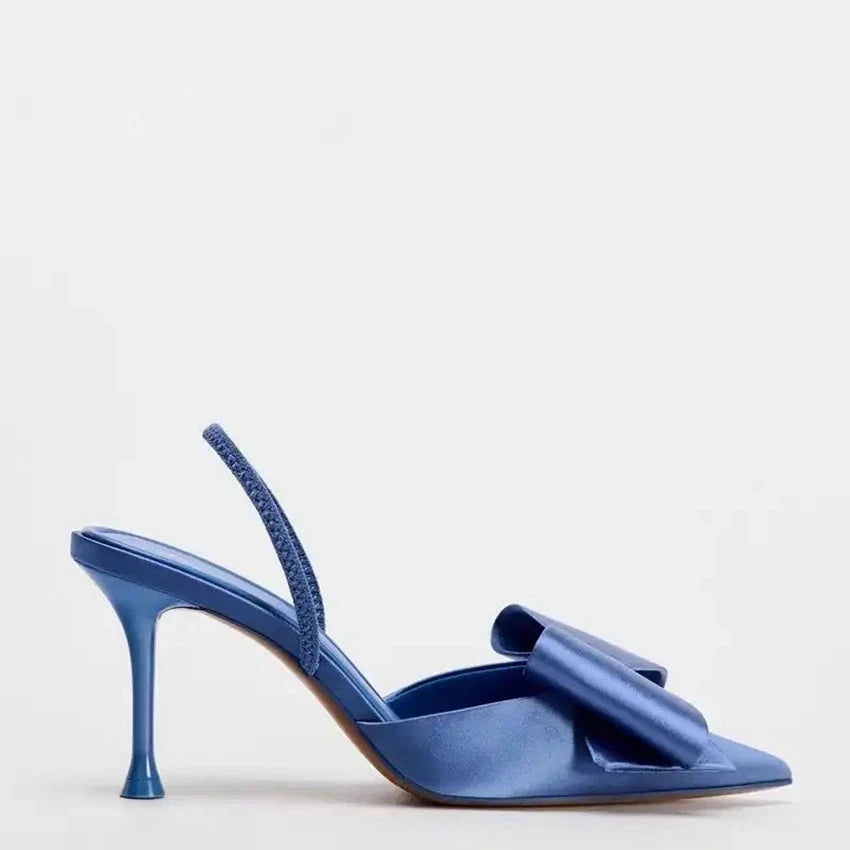 Nuolaian Bow Knot High Heels Sandals Pointed Toe Pumps