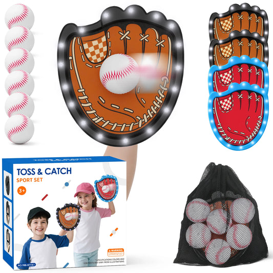 Hyes Light Up Toss Catch Baseball Game For Children