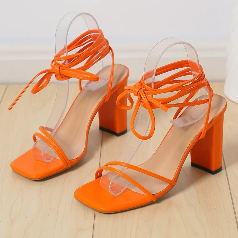 Fashionable Cross Belt Stiletto Sandals For Summer Weddings Women