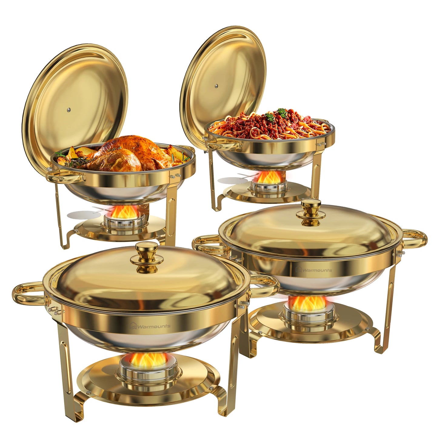 Hign-concerned Round Chafing Dishes Buffet Set Food Warmers