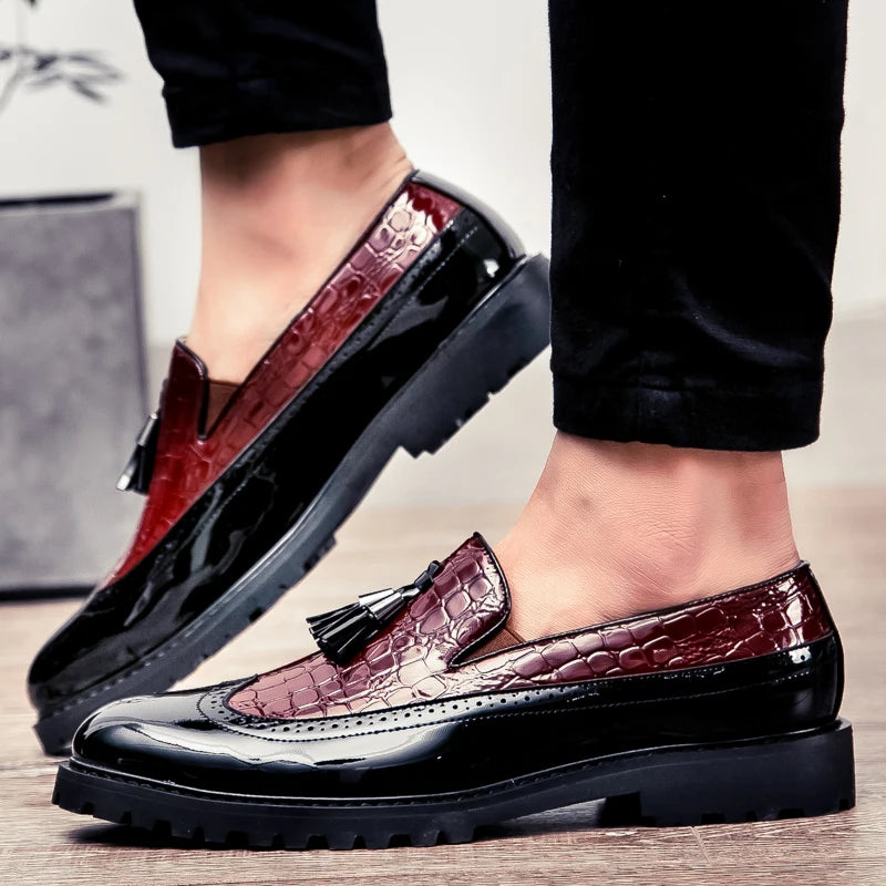 Louis Kadhr Men Loafers Breathable Anti Slip Formal Shoes