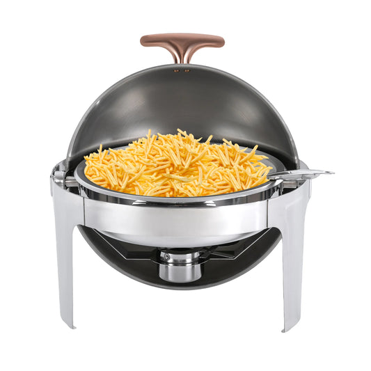 Chafing Dish Round Roll Top Electric Buffet Warmer Stainless
