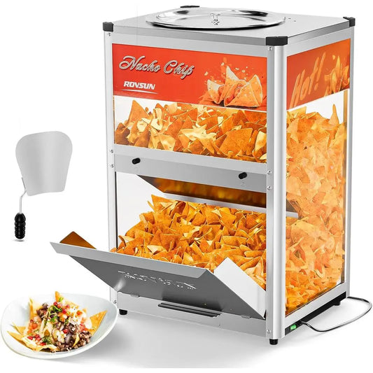 Nacho Chip Warmer Countertop Food Warmer Display Case With Glass Door