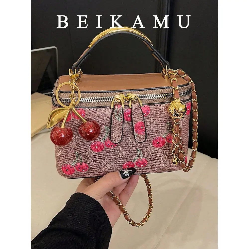 Small Design Box Type Handbag Lipstick Coin Purse Crossbody