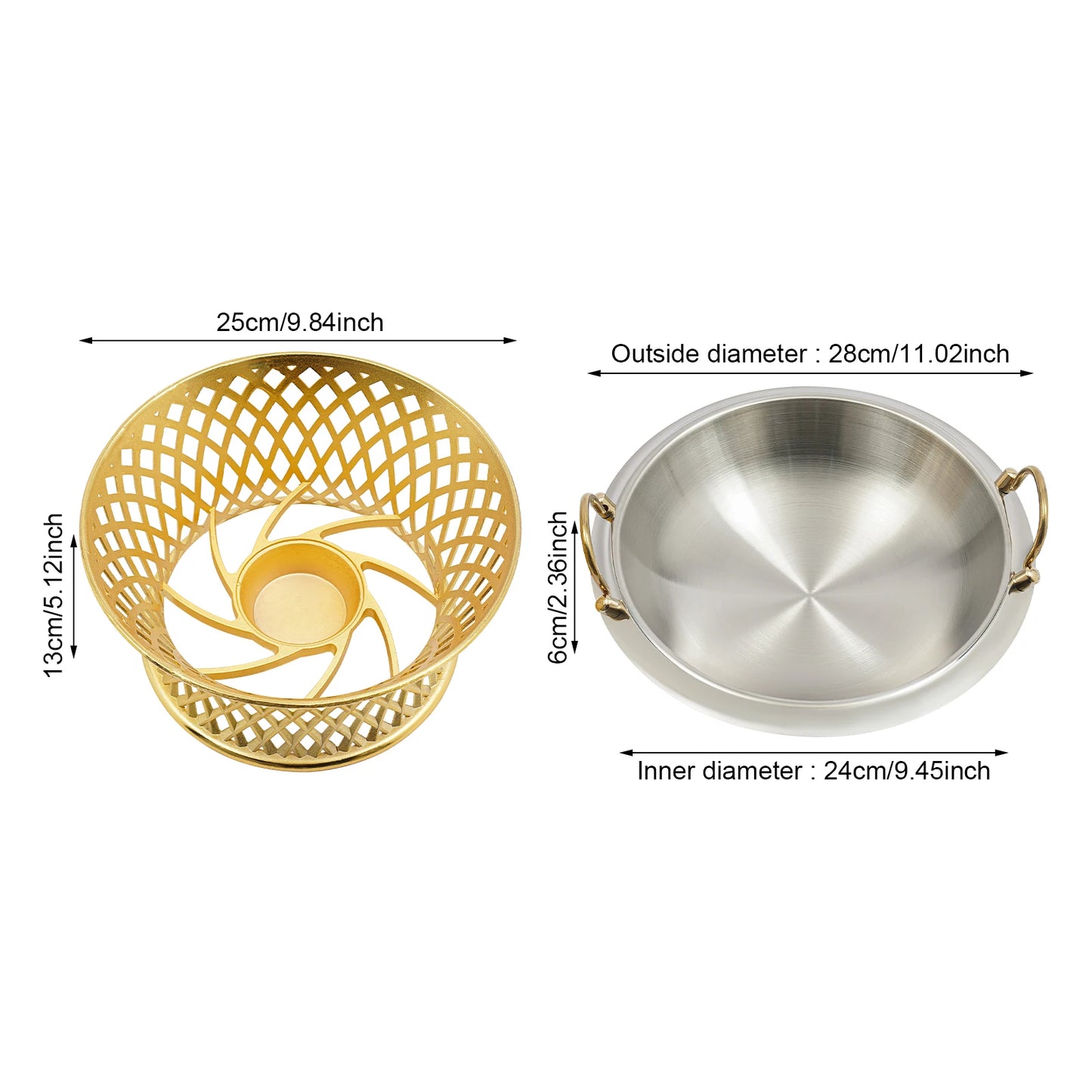 Hign-concerned Round Chafing Dish With Lid Catering Buffet