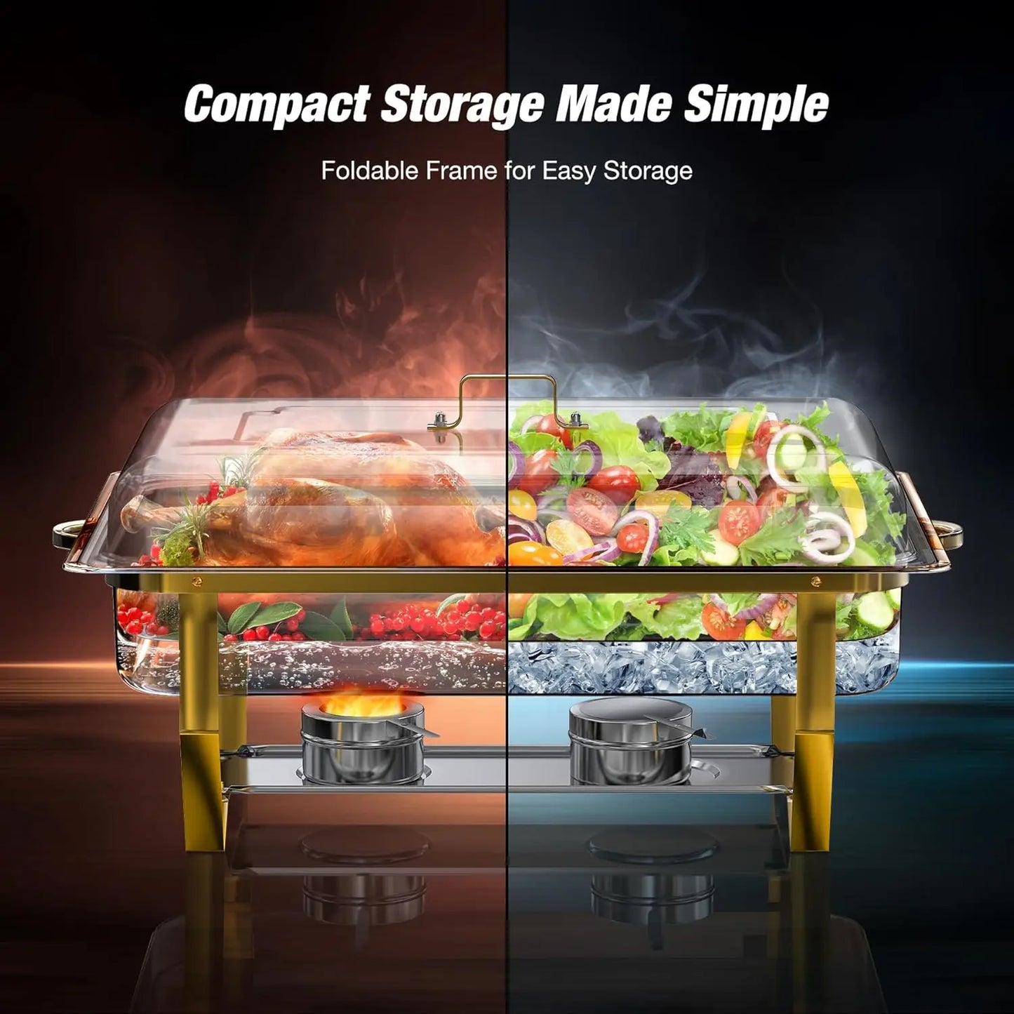 Hign Concerned Chafing Dishes Buffet Set Rolled Edge Design