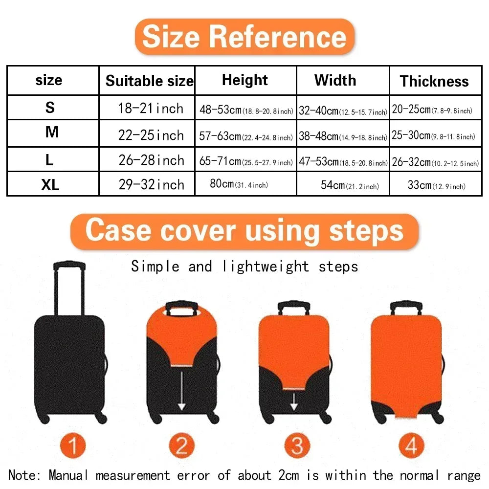 Luggage Cover Stretch Fabric Suitcase Protector Baggage Dust Case Cover Suitable for18-32 Inch Suitcase Case Travel \[p';[[l