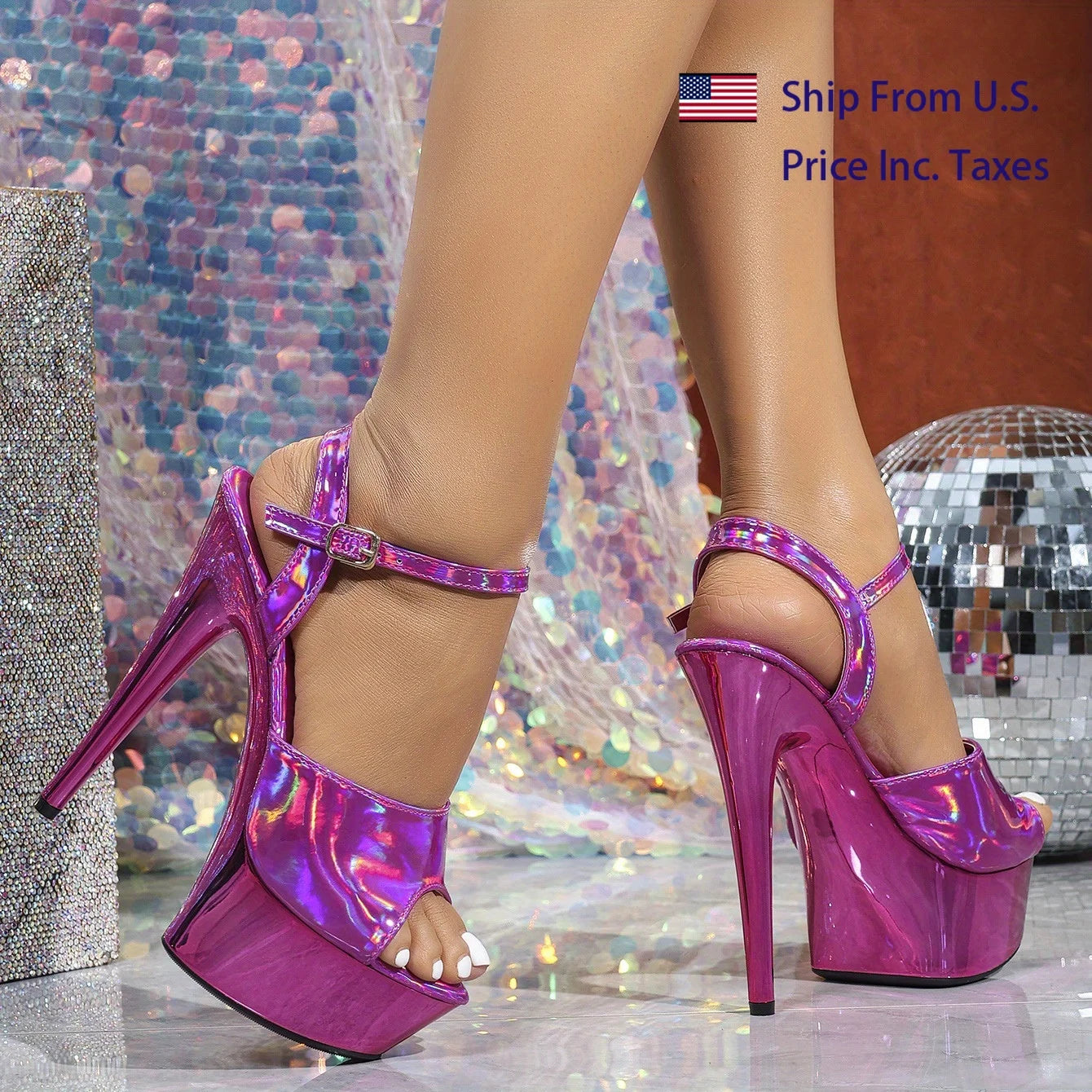 Mclubgirl Hentian High Heel Sandals For Weddings And Parties