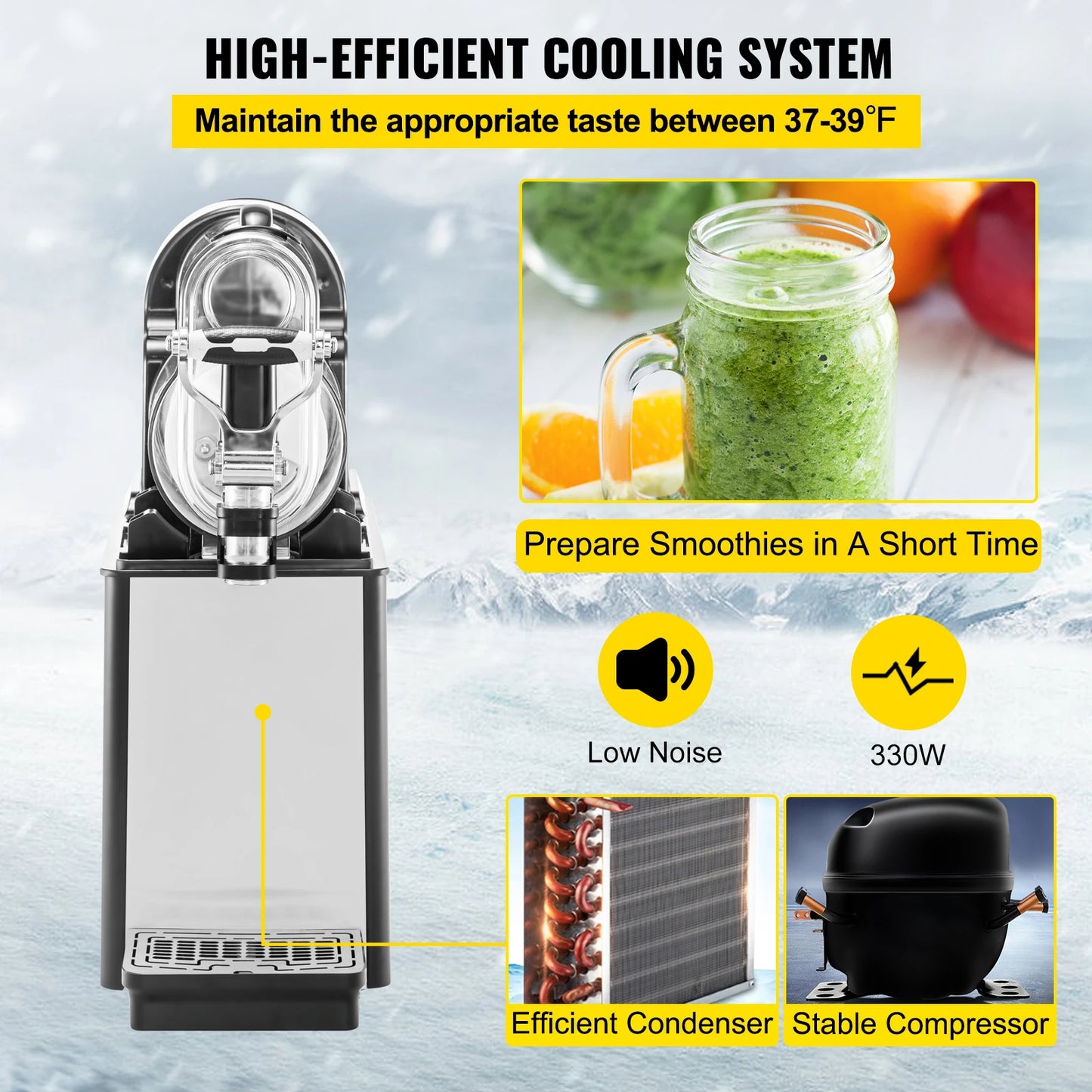 SucceBuy Commercial Slushie Machine Slush Maker Dispenser