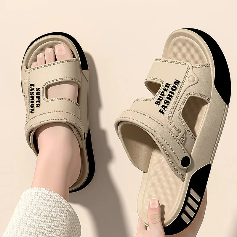 Men EVA Slippers Soft Sole Platform Slides Indoor Outdoor Sandals