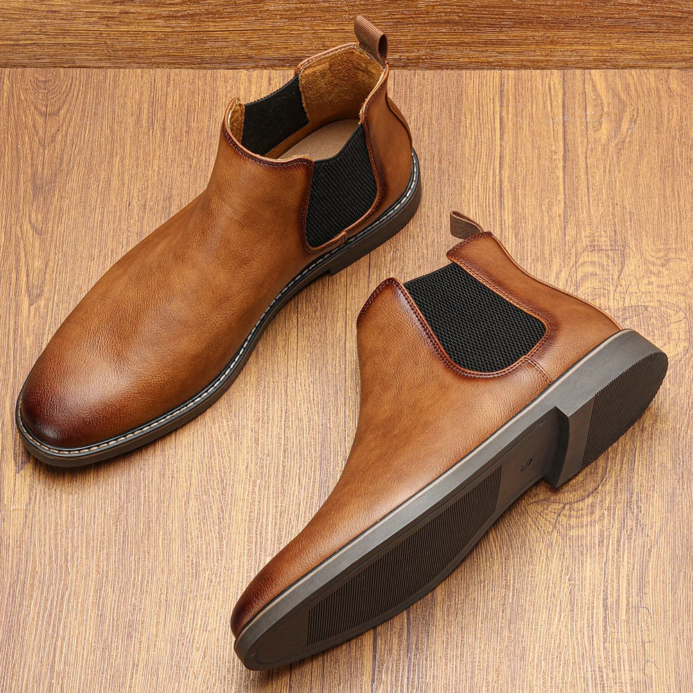 Hecrafted Ankle Chelsea Boots For Men Casual Comfort