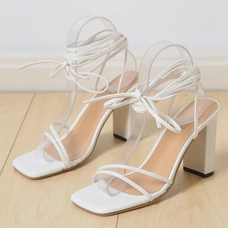 Fashionable Cross Belt Stiletto Sandals For Summer Weddings Women